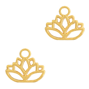 Bedels DQ metaal lotus Goud (nikkelvrij)