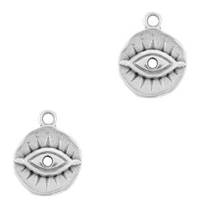 Bedels DQ metaal Alziend oog Antiek zilver (nikkelvrij)