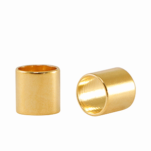 Kralen DQ metaal tube &Oslash;5mm Goud (nikkelvrij)