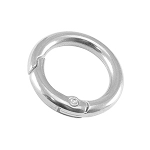 Onderdelen DQ metaal sleutelhanger 20mm Antiek zilver (nikkelvrij)