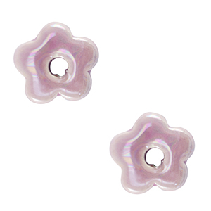 DQ Grieks keramiek kralen bloem Lavender purple