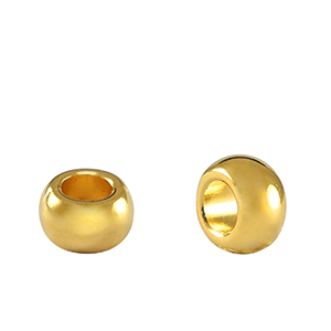 Kralen DQ metaal rondellen 7mm Goud (nikkelvrij)