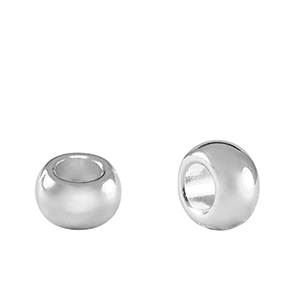 Kralen DQ metaal rondellen 7mm Antiek zilver (nikkelvrij)