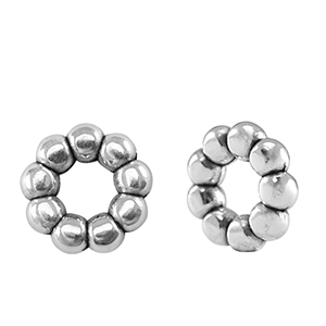 Kralen DQ metaal spacer Bali ring 11mm Antiek zilver (nikkelvrij)