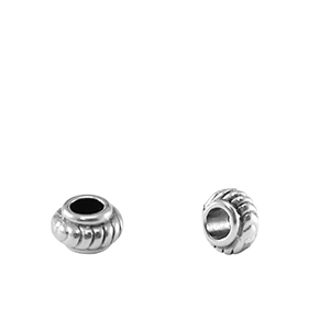 Kralen DQ metaal spacer Bali ring 6mm Antiek zilver (nikkelvrij)