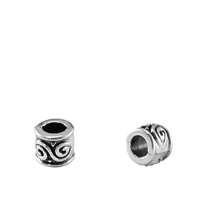 Kralen DQ metaal tubes Antiek zilver (nikkelvrij)