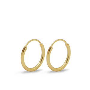 Onderdelen DQ metaal oorbellen creolen 15mm Goud (nikkelvrij)