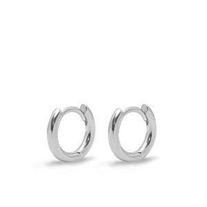 Onderdelen DQ metaal oorbellen creolen 11mm Zilver (nikkelvrij)