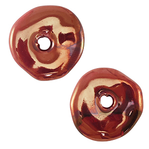 DQ Grieks keramiek kralen donut Harvest orange-brown