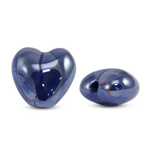 DQ Grieks keramiek kralen hart Dark blue