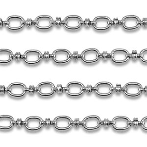 Roestvrij stalen (RVS) Stainless steel onderdelen jasseron ovaal Silver