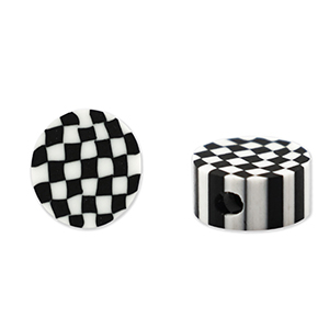 Polymeer kralen Black-white