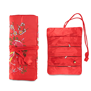 Sieraden reisetui met bloemen Red