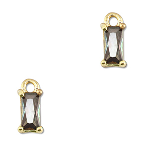 Hangers van Crystal glas rechthoek Multicolor-gold