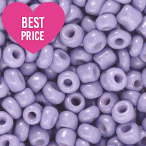 Glaskralen Rocailles 8/0 (3mm) Oriental iris lilac