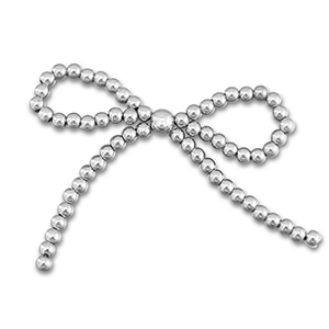 Statement hangers kralen strik Silver