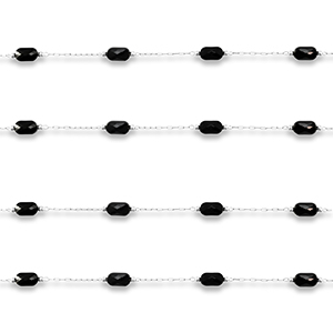 Roestvrij stalen (RVS) Stainless steel onderdelen jasseron ovaal Silver-black