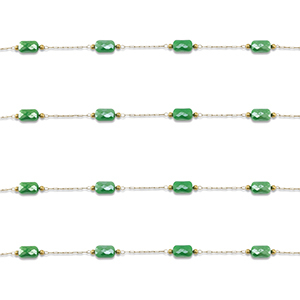 Roestvrij stalen (RVS) Stainless steel onderdelen jasseron ovaal Gold-green