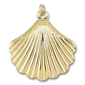 Brass TQ metaal bedels schelp Gold
