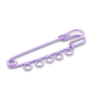 Gekleurde onderdelen sierspeld met 5 ogen Purple