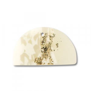 Polymeer hangers half rond Off white-beige-gold