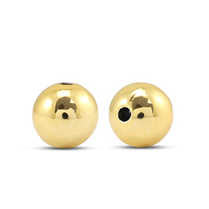 Metallook kralen rond 10mm Gold metallic