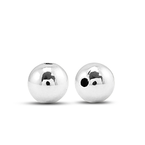 Metallook kralen rond 6mm Silver metallic