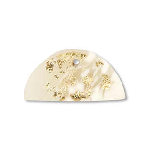 Polymeer hangers half rond Off white-beige-gold