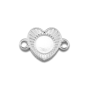 BY31&reg; Roestvrij stalen (RVS) Stainless steel tussenstuk met setting voor SS20 flatback Silver