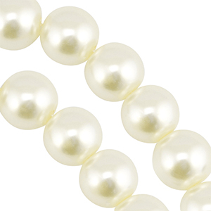 Glasparels 14mm Off white