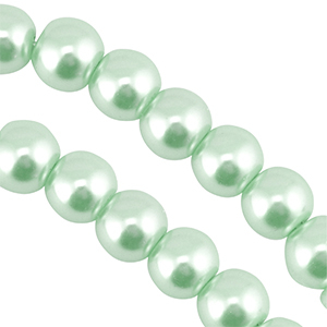 Glasparels 6mm Pastel mint green