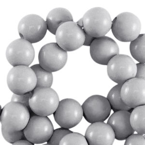4 mm acryl kralen shiny Grey