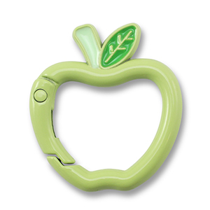 Gekleurde onderdelen sleutelhanger appel Mint green-green