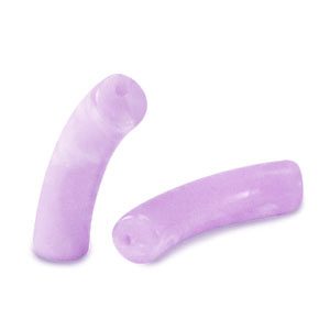 Acryl kralen tube Lilac marble