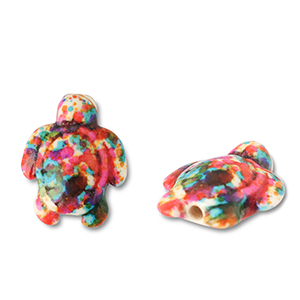 Kralen keramiek schildpad Multicolour