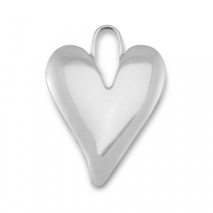 Roestvrij stalen (RVS) Stainless steel hangers hart Silver
