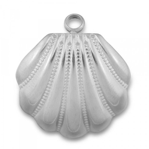 Roestvrij stalen (RVS) Stainless steel hangers schelp Silver