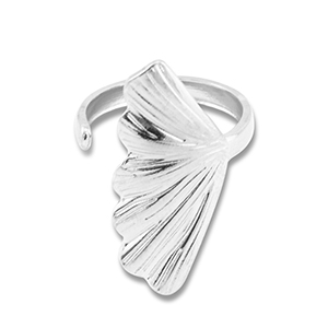 Roestvrij stalen (RVS) Stainless steel ringen blad Silver