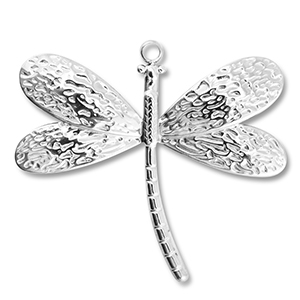 Roestvrij stalen (RVS) Stainless steel hangers libelle Silver