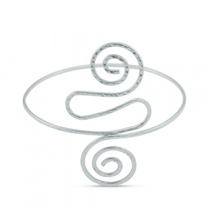 Arm cuff spiraal Silver