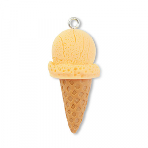 Resin hangers ijslolly Yellow-light brown