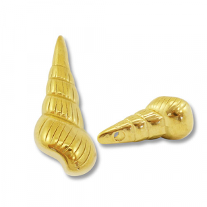 Roestvrij stalen (RVS) Stainless steel bedels wulk Gold