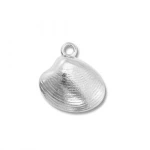 Roestvrij stalen (RVS) Stainless steel bedels schelp Silver