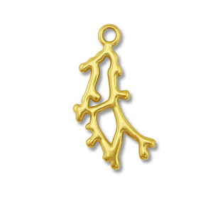 Roestvrij stalen (RVS) Stainless steel bedels koraal Gold
