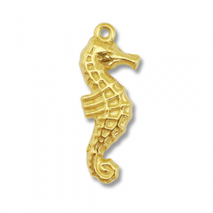 Roestvrij stalen (RVS) Stainless steel bedels zeepaard Gold