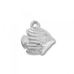 Roestvrij stalen (RVS) Stainless steel bedels vis Silver