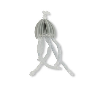 Hangers van glaskralen kwal Grey-light grey-transparent