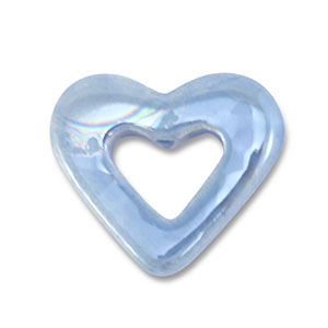 DQ Grieks keramiek kralen hart Blue