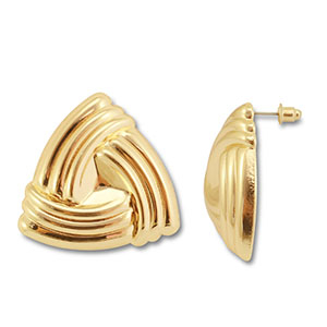Trendy oorbellen driehoek Gold