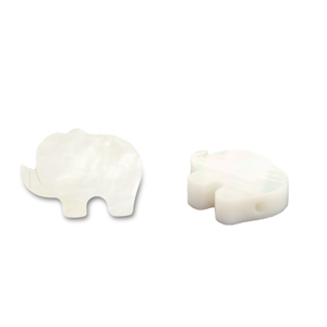Schelp kralen olifant White (natuurlijke kleur schelp)